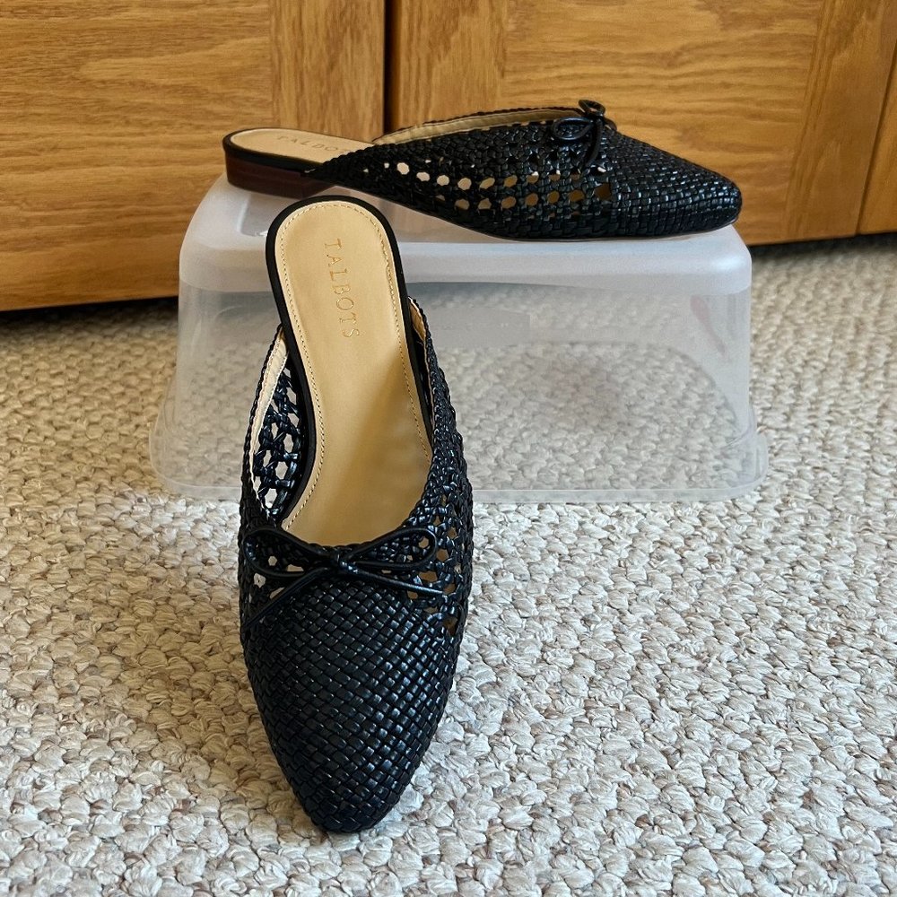 TALBOTS - Edison Woven Mules - NEW with Box
